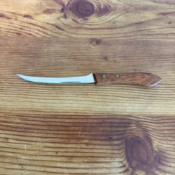 Ekco Stainless‎ USA Serrated Steak Knife Wood Handle
