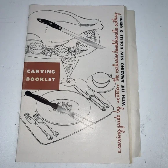 Vintage Carving Booklet - A Carving Guide by Cutco Knives Cutlery 1954