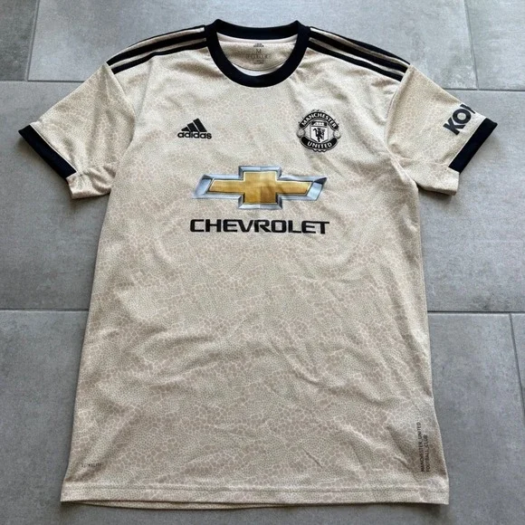 Adidas Authentic Manchester United 2019-20 Away Jersey Linen Black Mens M ED7388