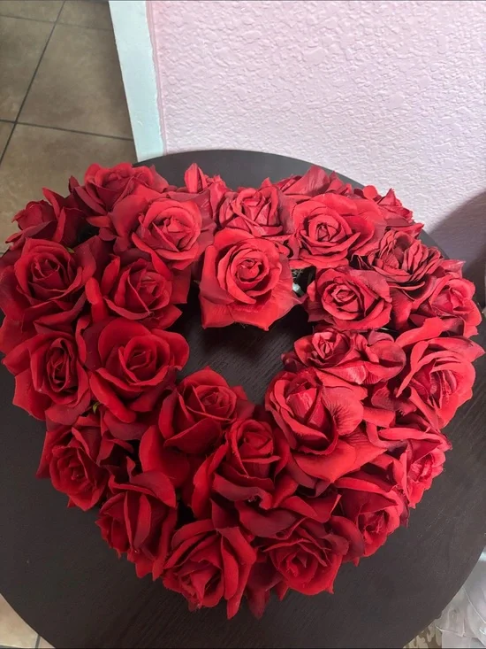Red Rose Heart Wreath Wall Decor - Brand