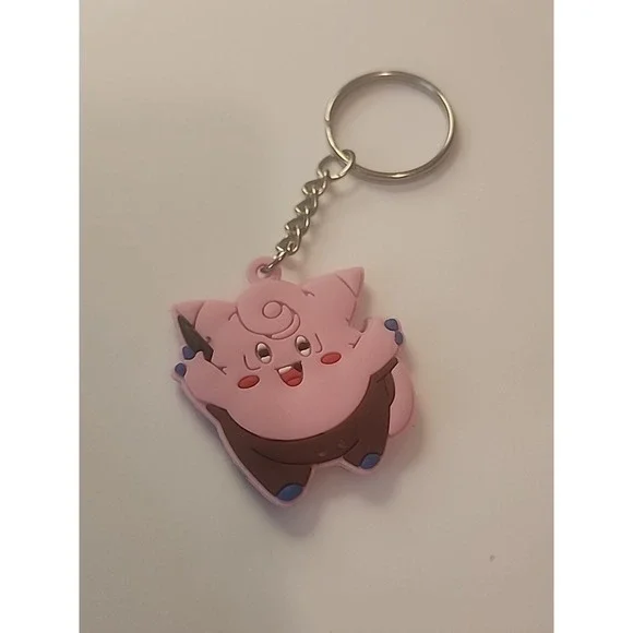 Small Clefairy Pokémon‎ 2 Sided Rubber Keychain