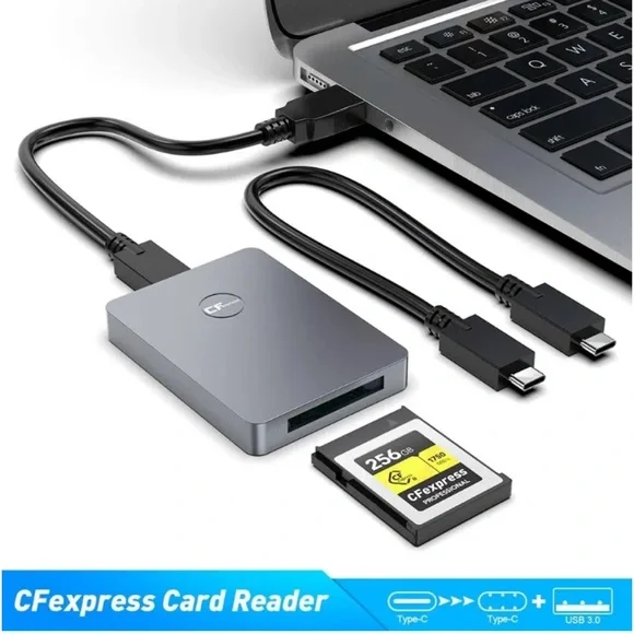 USB Memory Card Reader & Hub 3.0 CFexpress 5 Gbps Type C for Laptop / Phone New