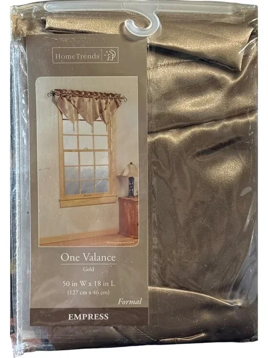 Hometrends Empress Gold Window Valance Curtain 50
