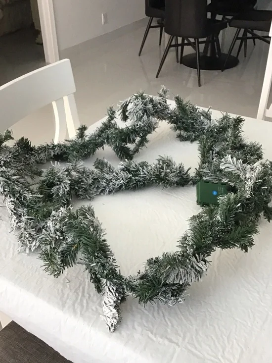 Ashland Green and White Flocked Holiday Garland ##