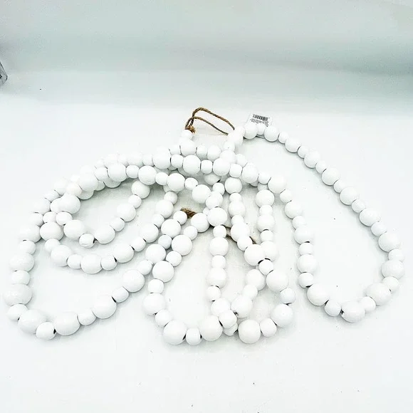RAZ Imports Wood Bead Garland 96