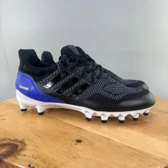 adidas Ultraboost Cleat OG Mens Size 11 Football Cleats Black Blue Woven NWT