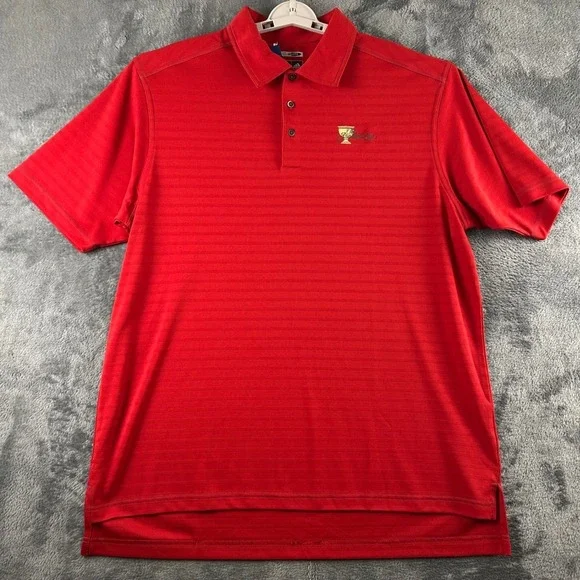 Adidas Climalite Mens Red‎ The Presidents Cup Golf Polo Shirt XL NWT
