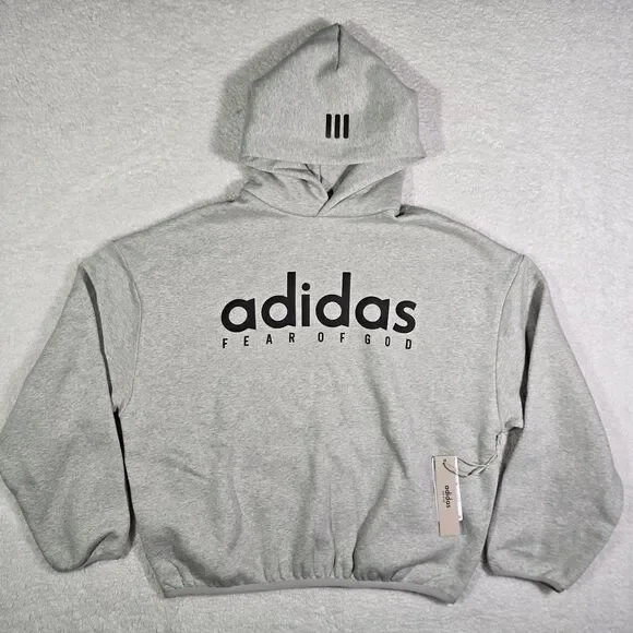 Adidas x Fear Of God Athletics Hoodie Grey Heather JZ7367 Mens Small OVERSIZED