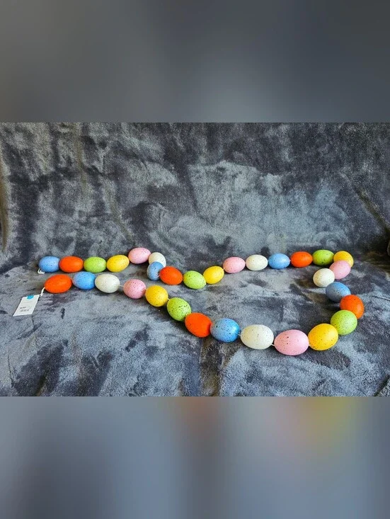 New Speckled Egg Garland, 72in Easter spring seasonal holiday home decor accent