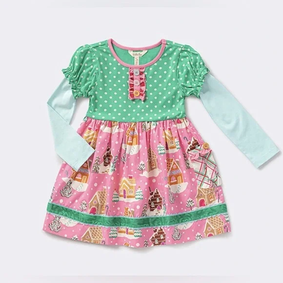 NWT! Matilda Jane Gingerbread Village dress size 4