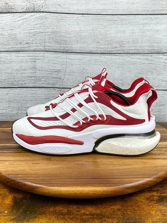 adidas NCAA Pack Rutgers Alphaboost V1 White Team Red Men’s Shoes IE1041 Size 11