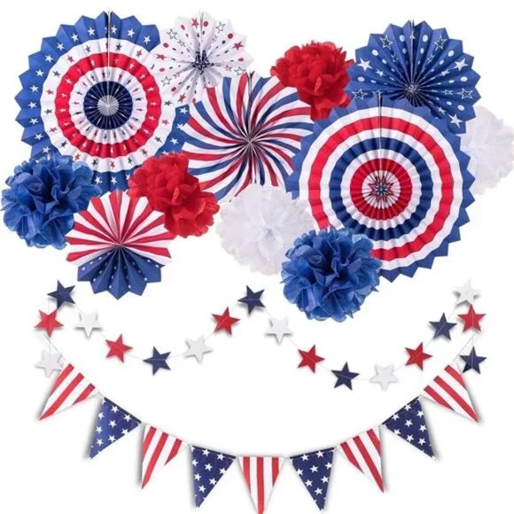 4th of July Decorations Patriotic Party Set Independence Day Fourth of July