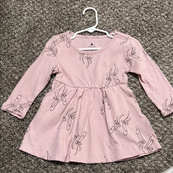 Pink Long-Sleeve Kids Dress Baby Gap 18-24 month