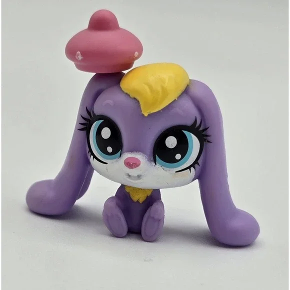 LITTLEST PET SHOP PURPLE BUNNY‎ RABBIT FIGURINE COLLECTIBLE LPS