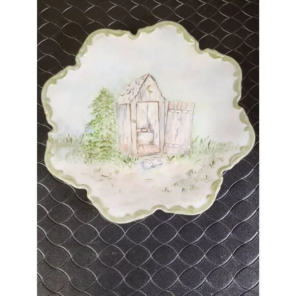 Vintage Outhouse Decorative Wall Plate