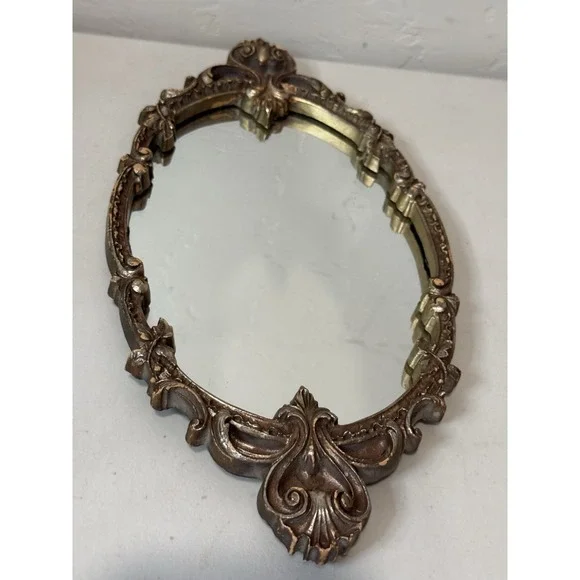 Vintage Ornate Gold Wall Mirror Durwood Wall mount Decor