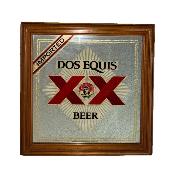 DOS EQUIS Mexican Beer Advertising Mirror 16.5x16.5