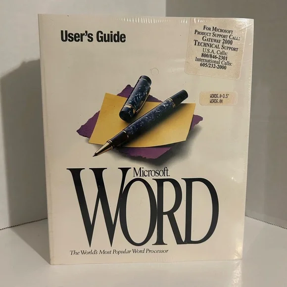 Microsoft Word : User Guide Version 6.0 - Microsoft Office 1994 Paperback Sealed