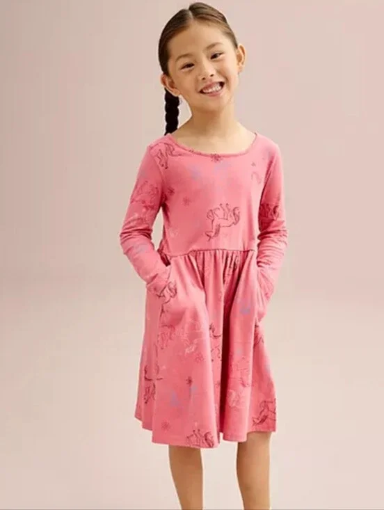Jumping Beans Unicorns Long Sleeve Dress- 5T