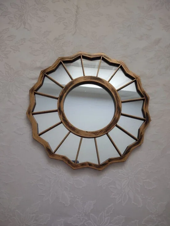 Round Art Deco Wall Mirror