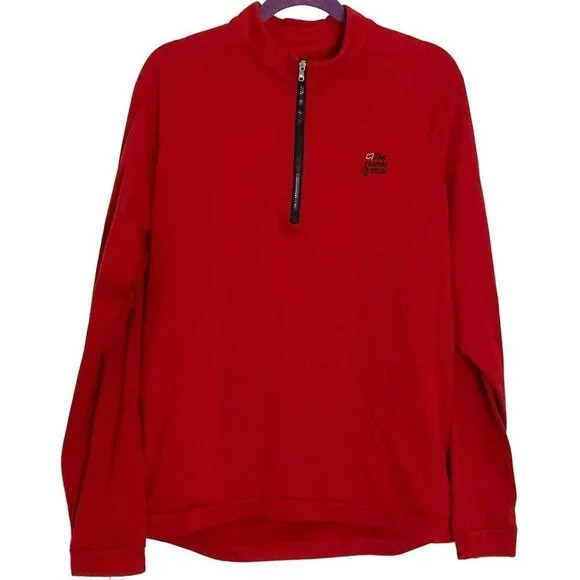 Adidas Long Sleeve Shirt‎ Mens M 1/4 Zip Honda Classic Waffle Golf Deep Red