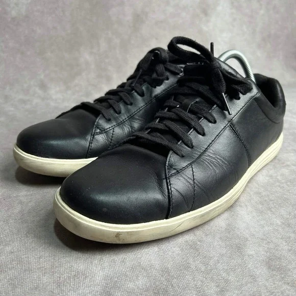 Cole Haan Mens Grand Crosscourt II Black Leather Sneakers C32499 Size 10.5 M
