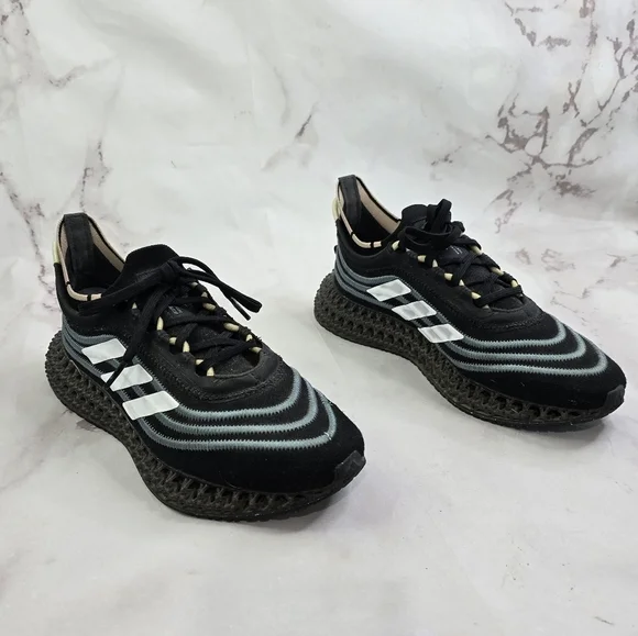 Adidas Mens 7.5 40.5 4D FWD X Parley Core Black Running Shoes Sneakers Recycled