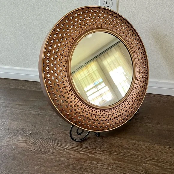 Elegant Copper color Wall Mirror D 16 inches