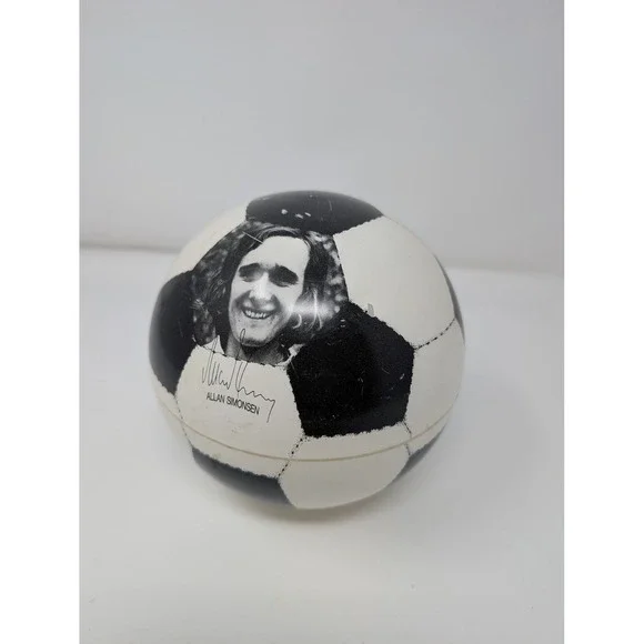 Allan Simonsen 1978‎ Scan Globe A/S Denmark Soccer Ball Piggy Bank Coin Holder