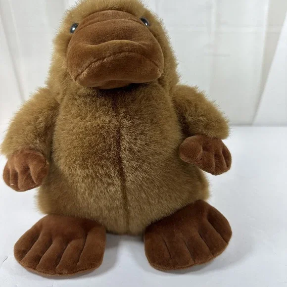Vintage 1993 Manhattan Toy Company Platypus Plush Toy Brown Stuffed Animal 8