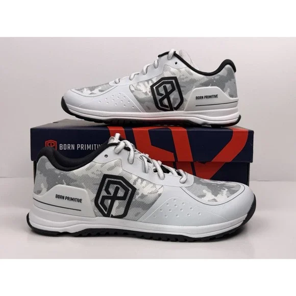 Born Primitive Savage 1 CV Sneaker Men's Size 10 White Camo 22006-120-10