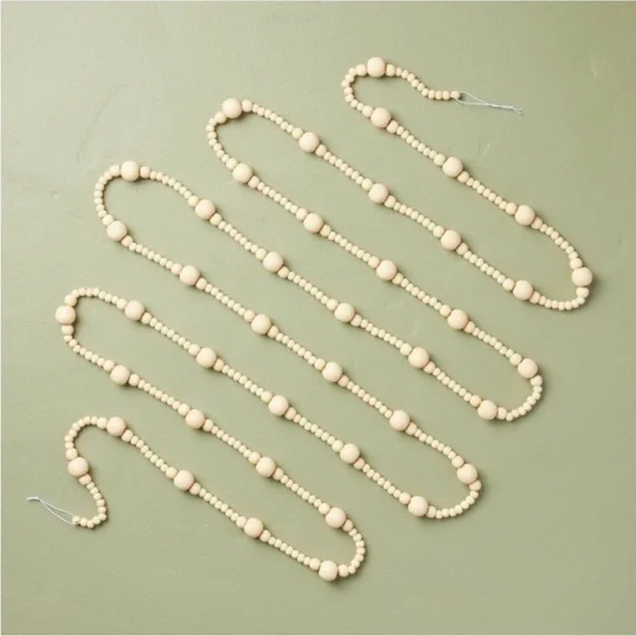 Hearth & Hand 12ft Wood Bead Garland