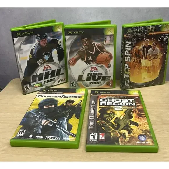Xbox Microsoft video Games Lot of 5 READ Description (working condition)