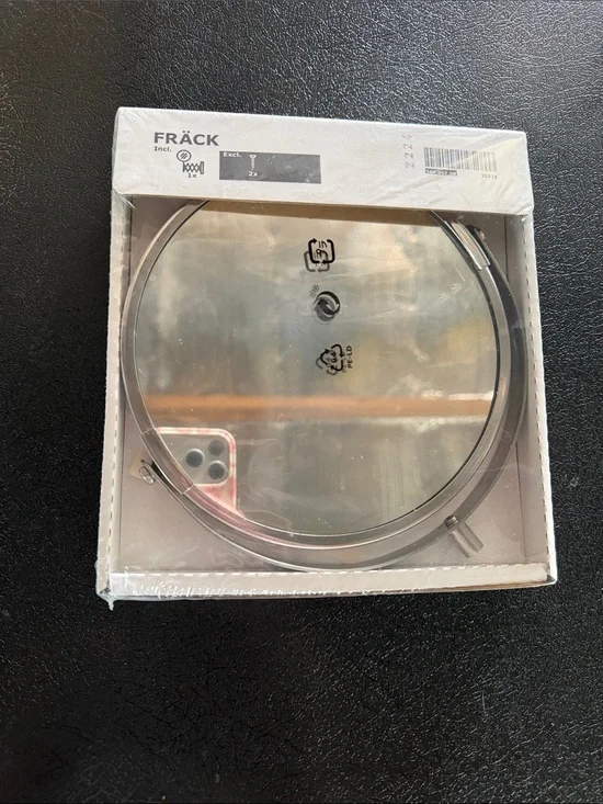 IKEA FRÄCK Round Mirror - Silver Mirror
