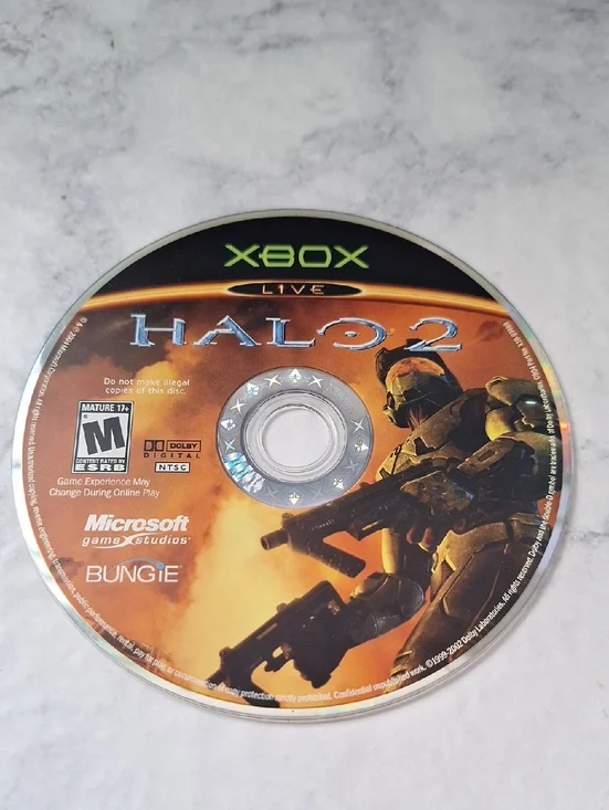 Microsoft Xbox Halo 2 Game Disc - Orange and Black Artwork , No Box