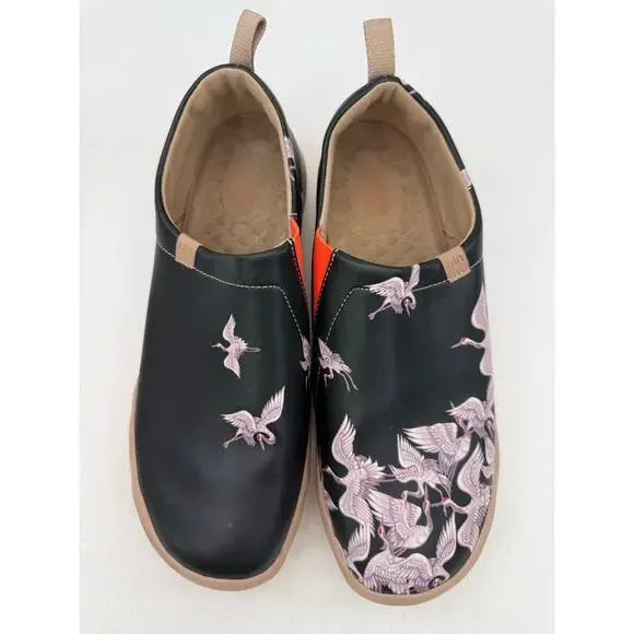 UIN Toledo Cranes Slip On Shoes Men’s Size 10 Wearable Art Comfort Loafers