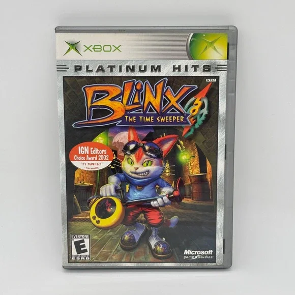 Blinx The Time Sweeper Xbox Platinum Hits Original Microsoft Game CIB Complete