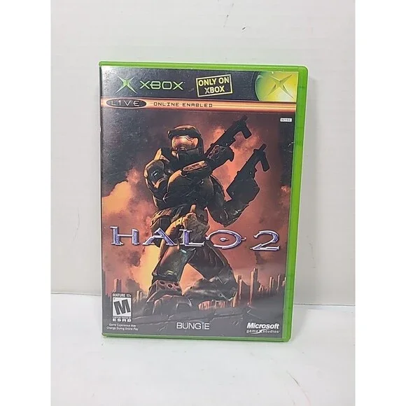 Halo 2 (Xbox, 2004) Microsoft Xbox Video Game Tested & Working CIB with Manual