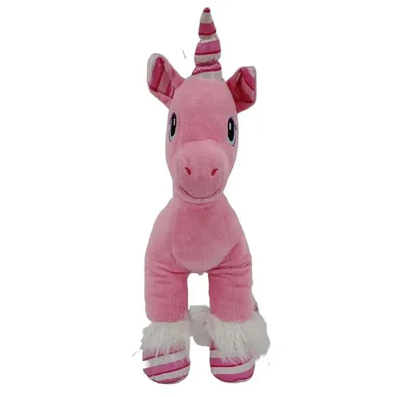 Build A Bear Pink Unicorn Candy Cane Swirl Stuffed Animal BAB 17