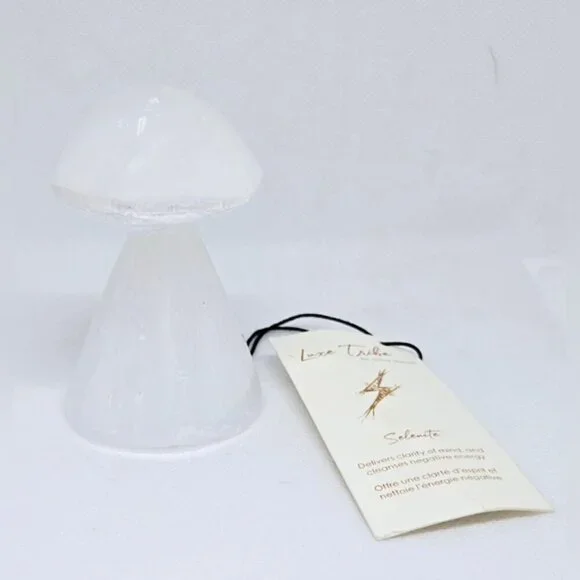 Luxe Tribe Selenite Mushroom Decor