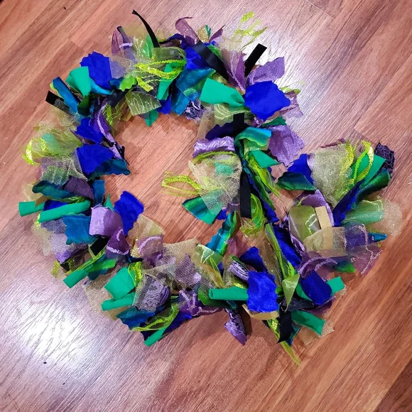 Mardi Gras Handmade Rag Garland, 4'