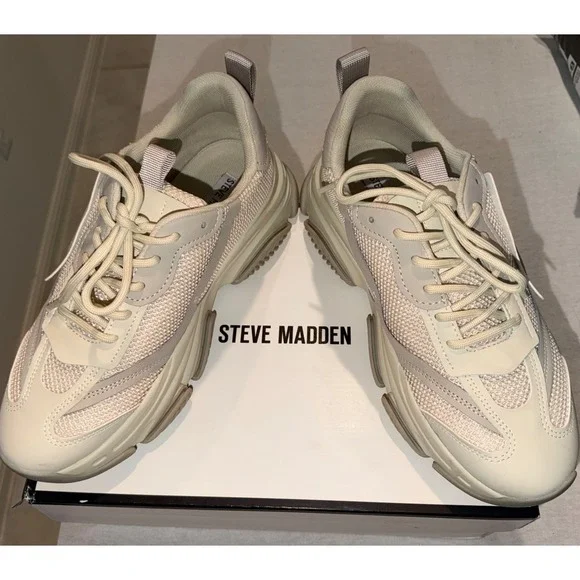 NEW Steve Madden 11 M Women's Possession Sneaker Taupe/Suede IN BOX