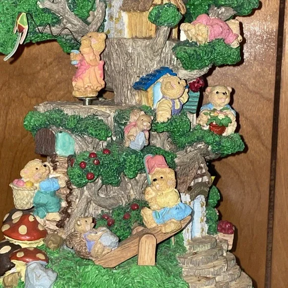 Classic Treasures‎ Musical Box Animated Teddy Bears Tree Plays 