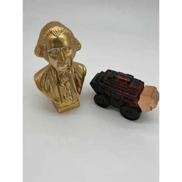 Lot of 2 Vintage Avon Collectibles George Washington 1979 Stagecoach Retro