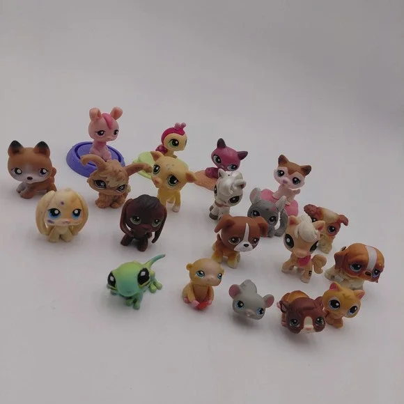 Littlest Pet Shop LPS Lot 20 Authentic Toys Y2K Figures Animals 2004 & Up