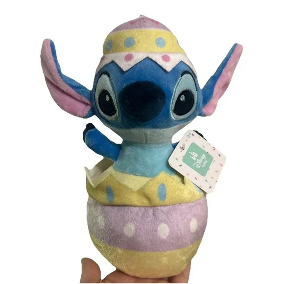 Stitch Easter‎ Bunny in Egg Ears Are Rustling Pastel NWT Soft Plush Disney Baby