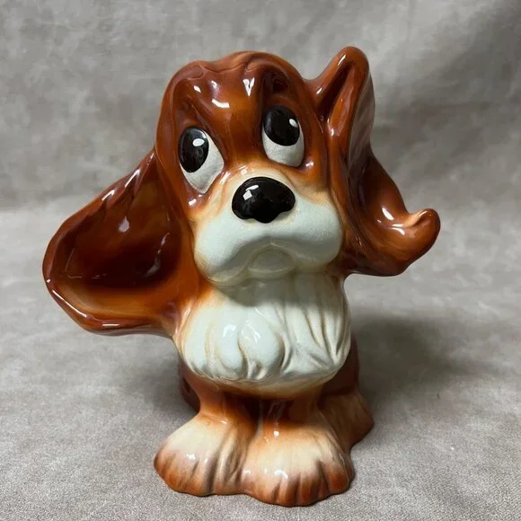 Vintage Ceramic Dog Planter by Freeman-McFarlin Fine Art Originals