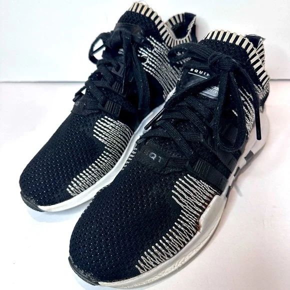 Used adidas Black and White Sneakers