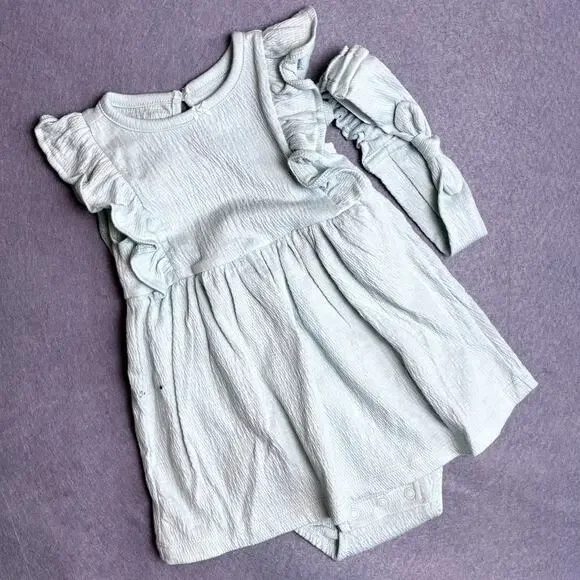 Carter's Organic Cotton Dress Summer Mint Green Infant 12M