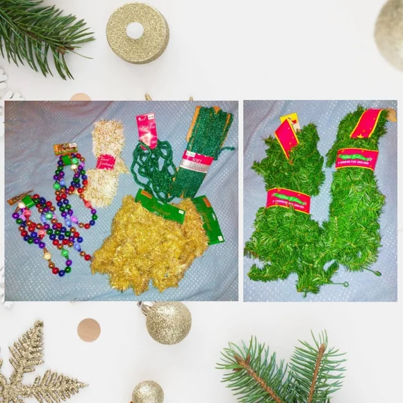 9Pc Pack Bundle of Various brands Multicolor Christmas Decor Garland